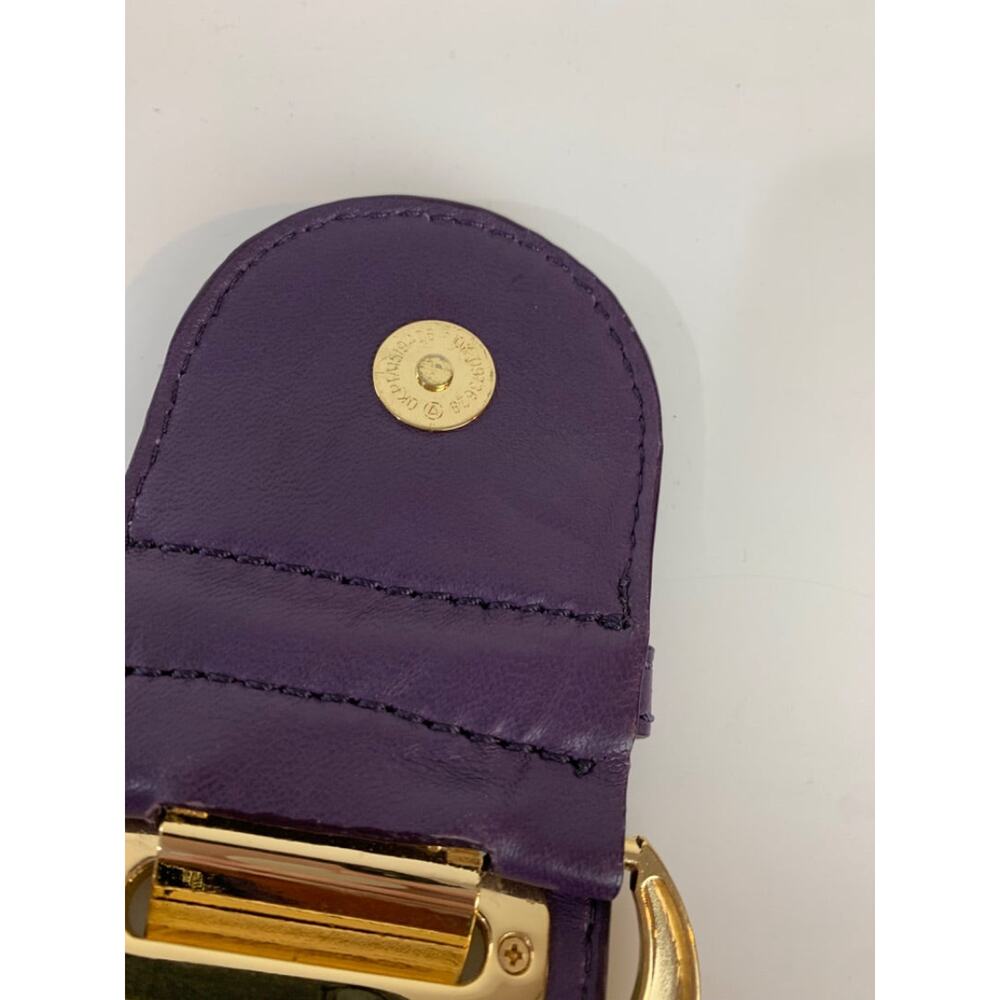 Michael Kors Morgen Purple Leather Hobo Bag Goldtone Hardware Buckle B-1006 - Picture 11 of 12